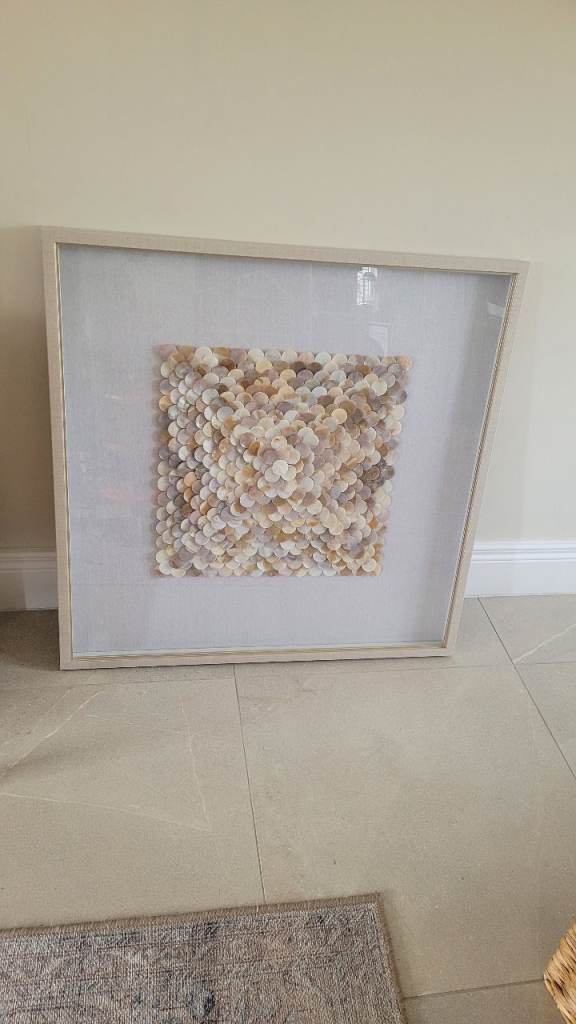 Large Ocean Shores Shell Art (Oak Furniture)