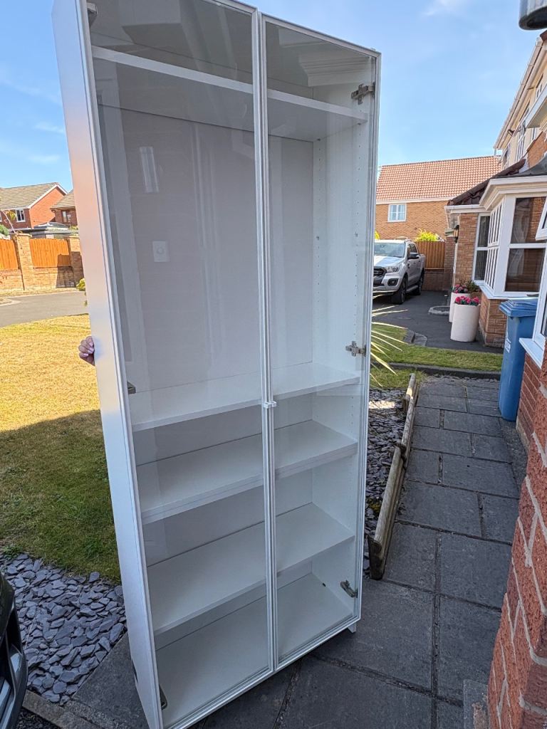 FREE IKEA glass display cabinet bookcase 