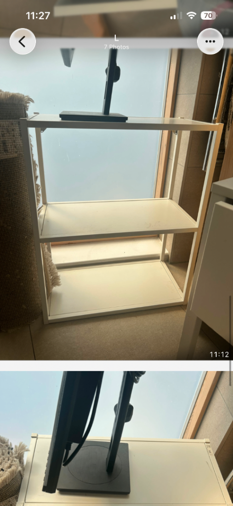White metal Bookshelf / Storage Unit – Good Condition