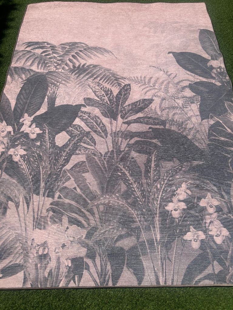 Habitat velvet rug and curtains 