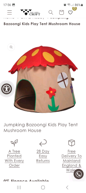 Mushroom hut for kids 