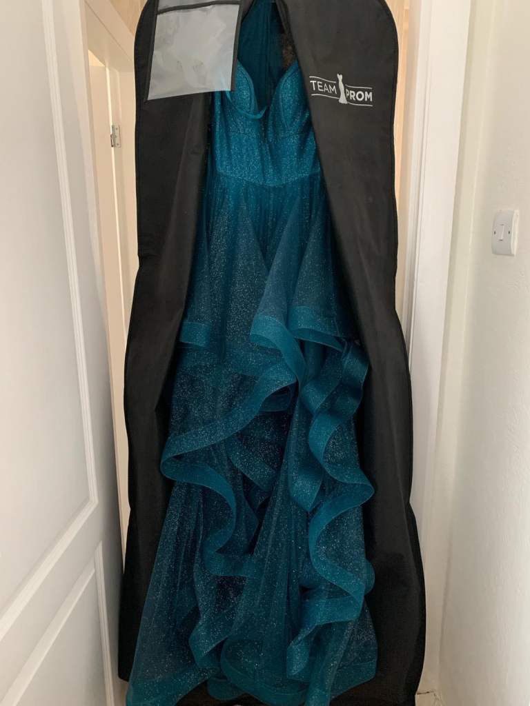 Angel Forever Peacock Blue Prom Dress