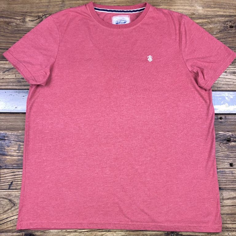 St George by Duffer Logo T-Shirt Burgundy Men’s XL Good