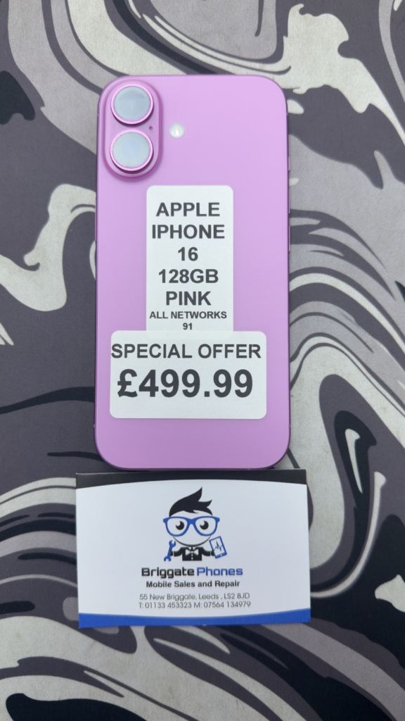 Apple iPhone 16 128GB Pink -As New, All Networks