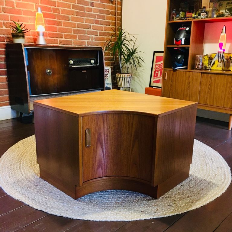 G PLAN Corner Unit - Mid Century - TEAK Cabinet - MCM Vintage Retro Sideboard - TV UNIT