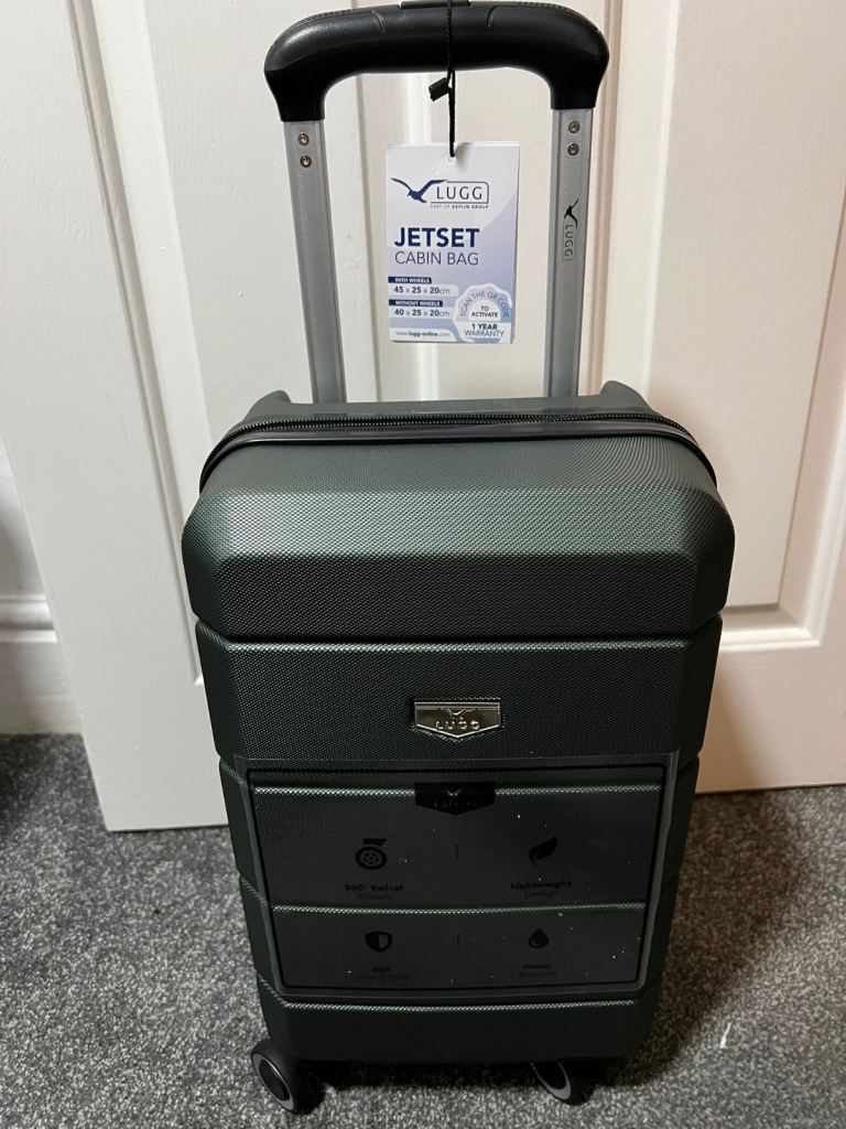 LUGG Cabin Hard Shell Suitcase | Dark Green / Olive | 4 Wheels 