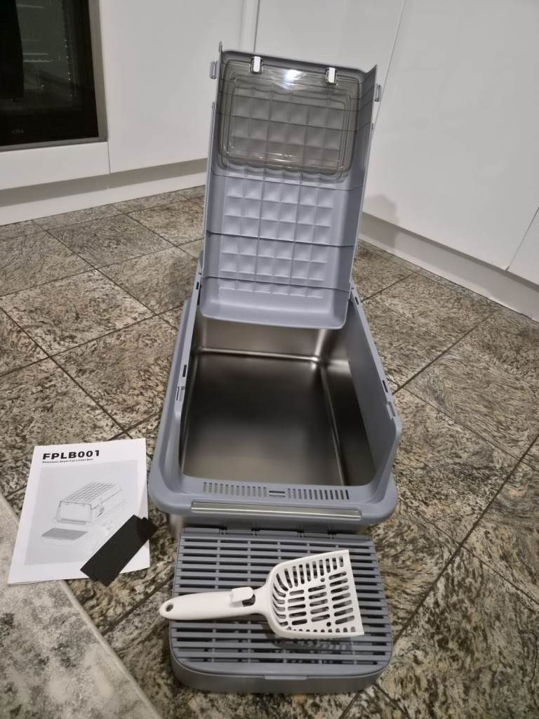 Stainless Steel Cat Litter Tray Large (Never Used)