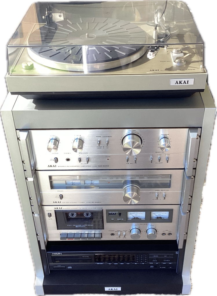 Turntable with Vintage rack mounted hifi