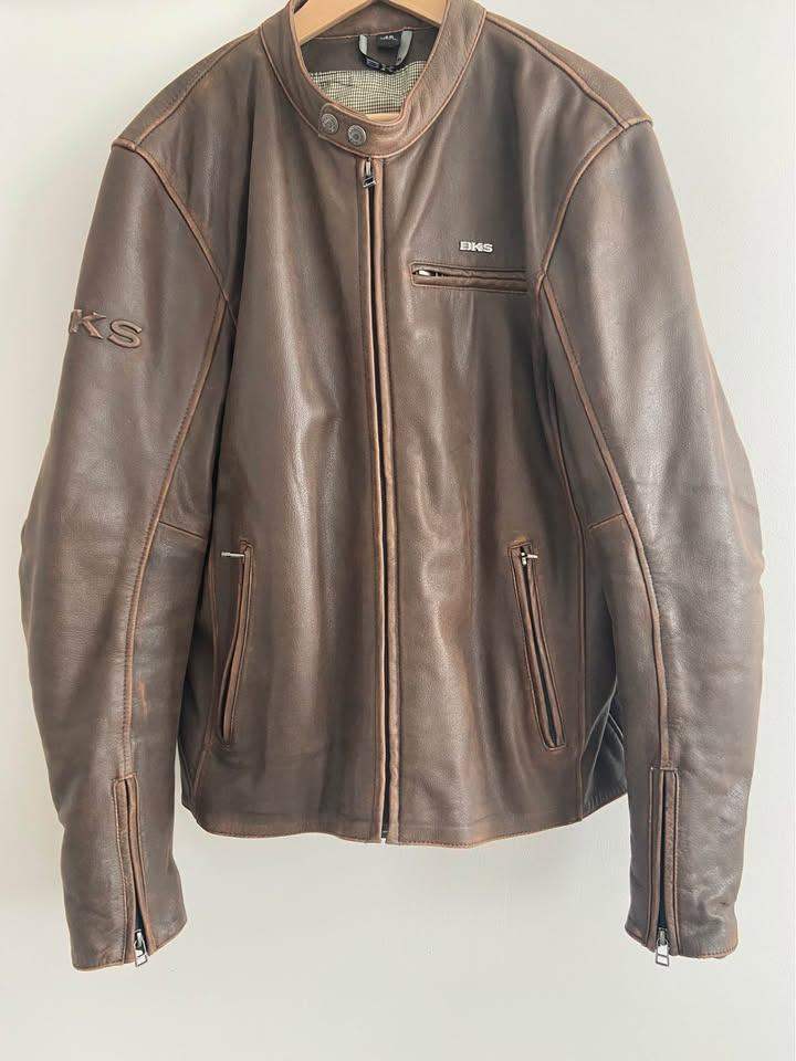 Leather motorcycle jacket as new