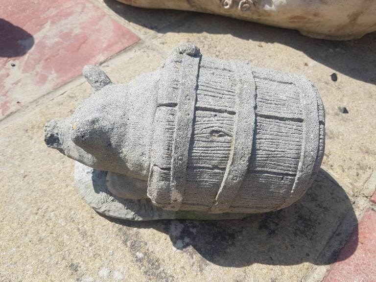 Badger in a barrel ornament