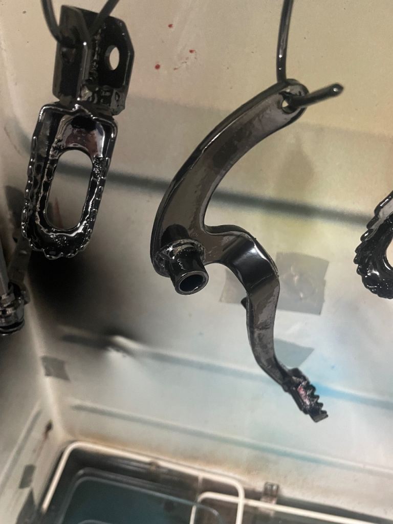 Bikes frame parts sandblasted