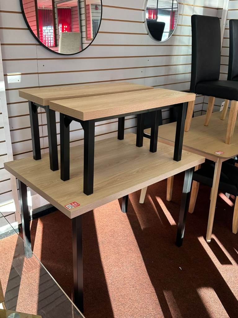 Zayn Birch Dining Table & 2 Birch Benches