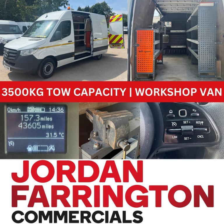 2022 MERCEDES BENZ SPRINTER 316 2.1 160 BHP RWD PROGRESSIVE WORKSHOP VAN EURO 6