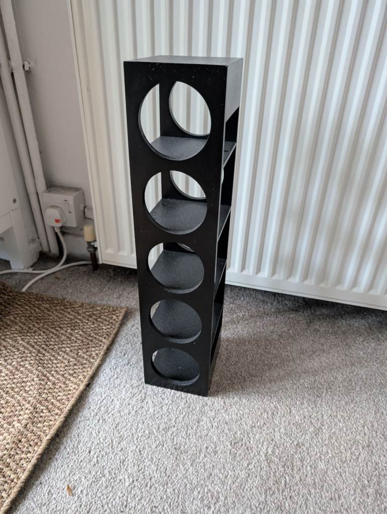 2 x Black Slimline Stackable Wine Racks