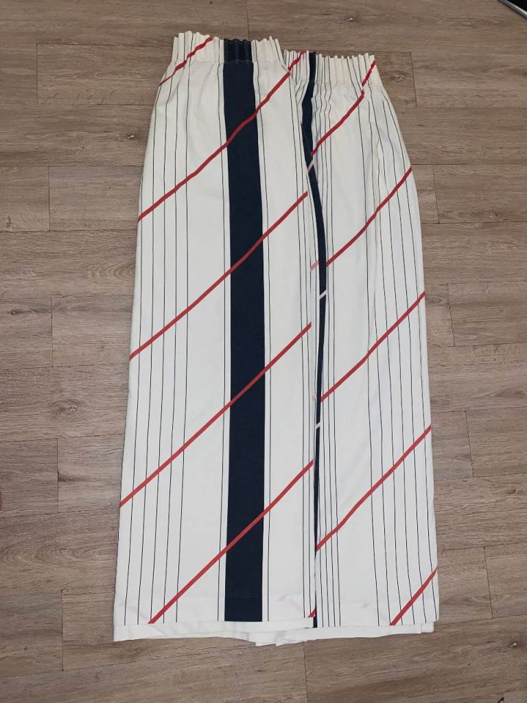 Stripped blackout curtain