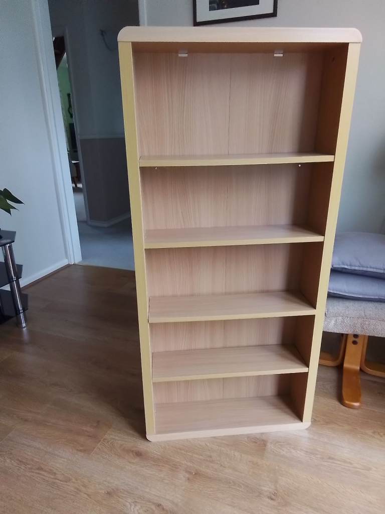 Light wood bookcase