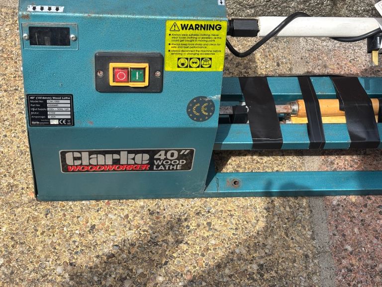 Clarke 40" Woodworker Wood Lathe – Good Condition