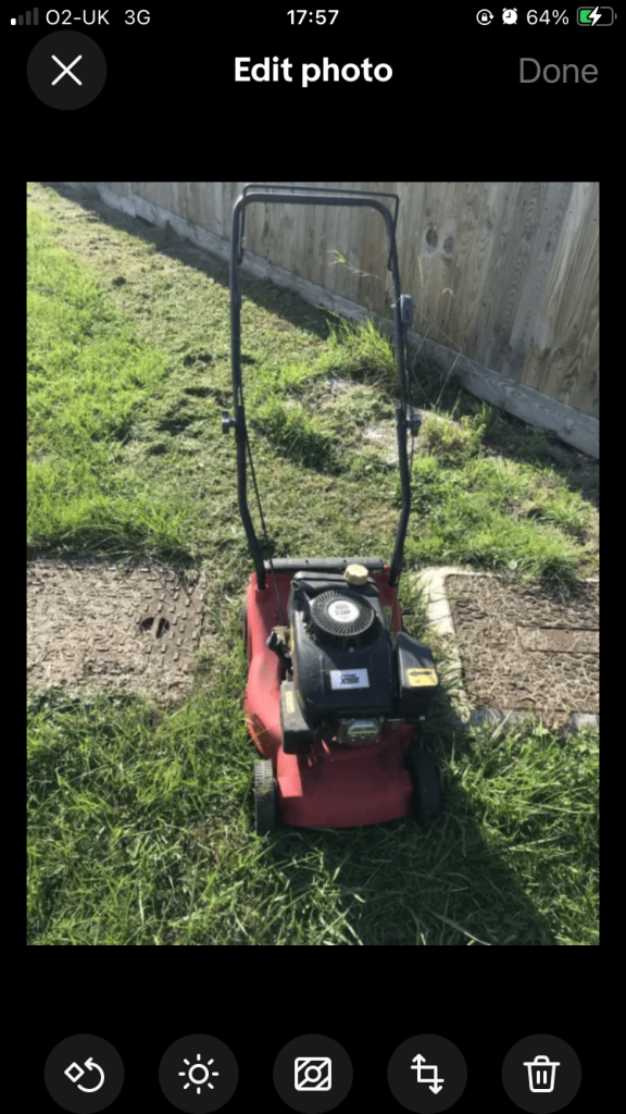 Mower Petrol Challenge Xtreme 3.5hp Needs TLC Startswithpetrinborethenstops!