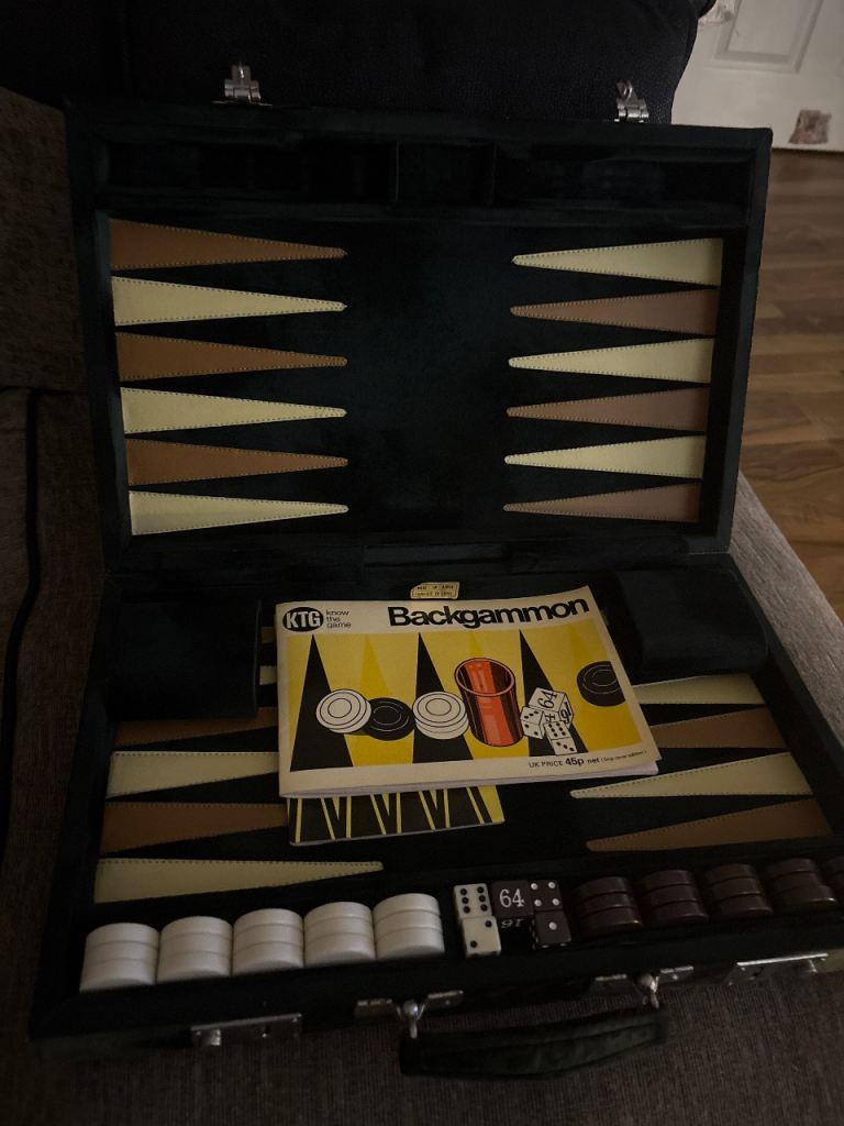 Backgammon Set in Carry Case – Complete, Good Condition