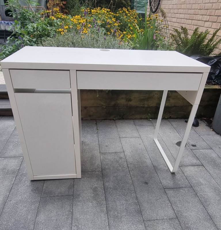 IKEA White Desk with Storage – Good Condition