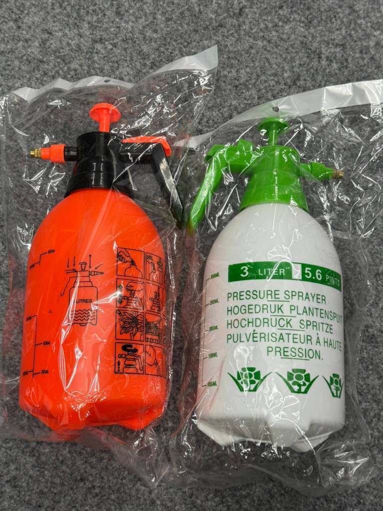 2 Pack 3L Garden Pump Sprayers – Hand-Held Pressure Spray Bottles
