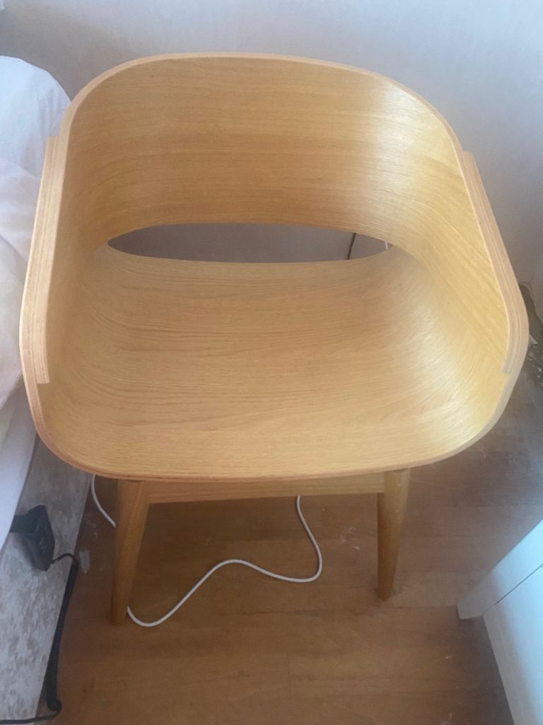 Stylish Plywood Chair - Light Wood Finish, Very Good Condition