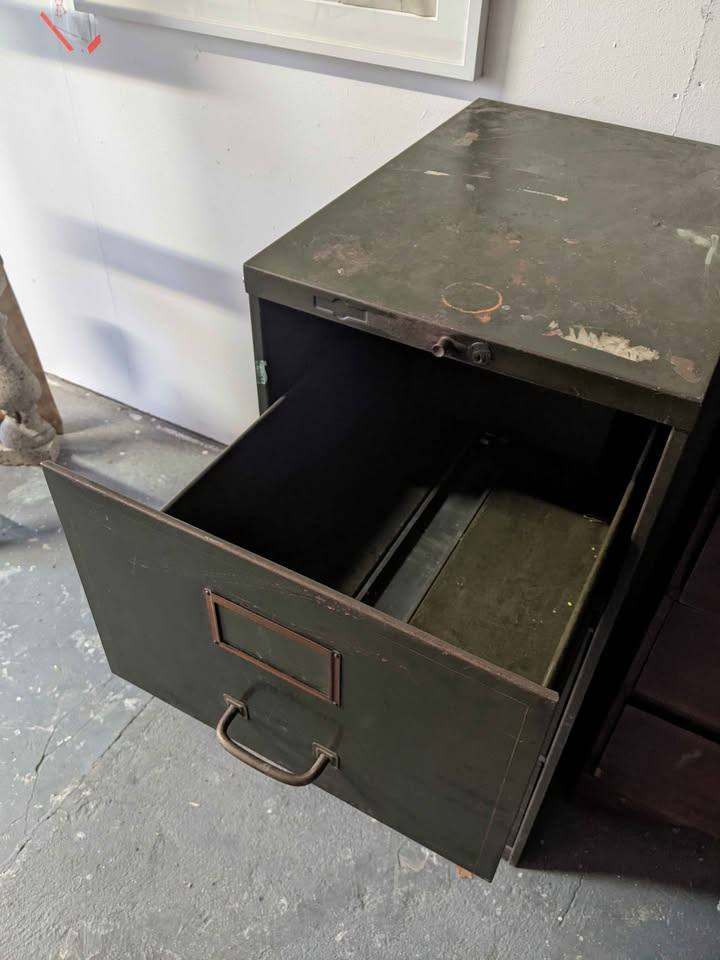 Mid century metal filing cabinet