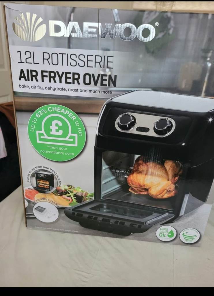 £35 ONO !! USED 12L DAEWOO ROTISSERIE AIR FRYER 