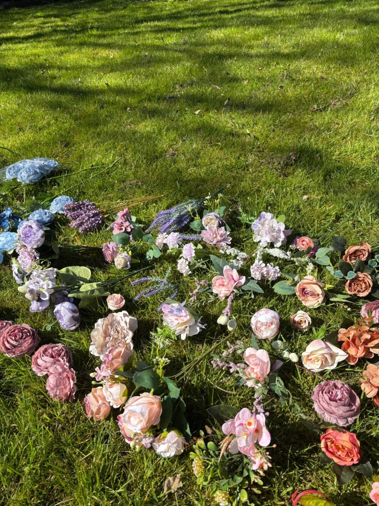 Silk flowers job lot wedding party mendhi nikkah decorations 