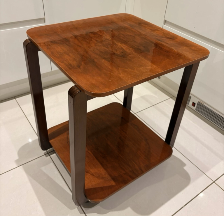 REDUCED FOR QUICK SALE C.1930s Art Deco walnut veneer side table / trolley