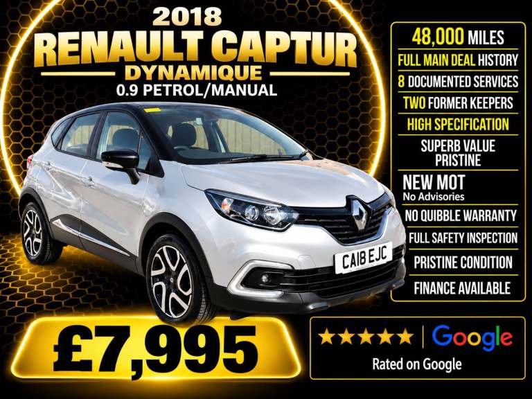 2018 Renault Captur 0.9 TCE 90 Dynamique Nav 5dr HATCHBACK Petrol Manual