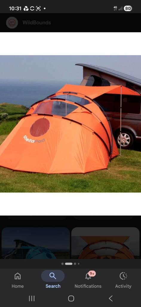 Sheltapod awning 