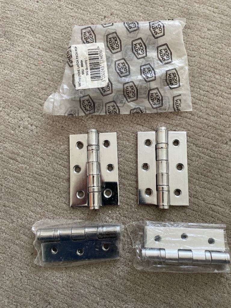 4 x 3inch chrome quality door hinges