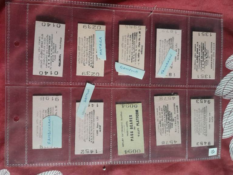 Vintage Train Tickets Collection in Display Sleeve B set