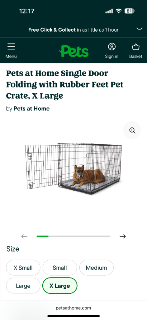 FREE XL dog crate 