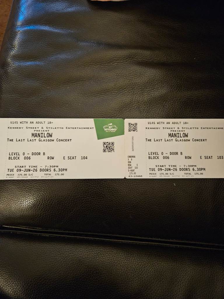 Barry Manilow Ovo Hydro Glasgow
