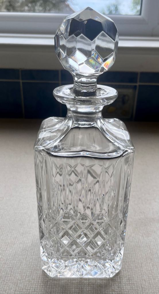 Crystal glass decanter