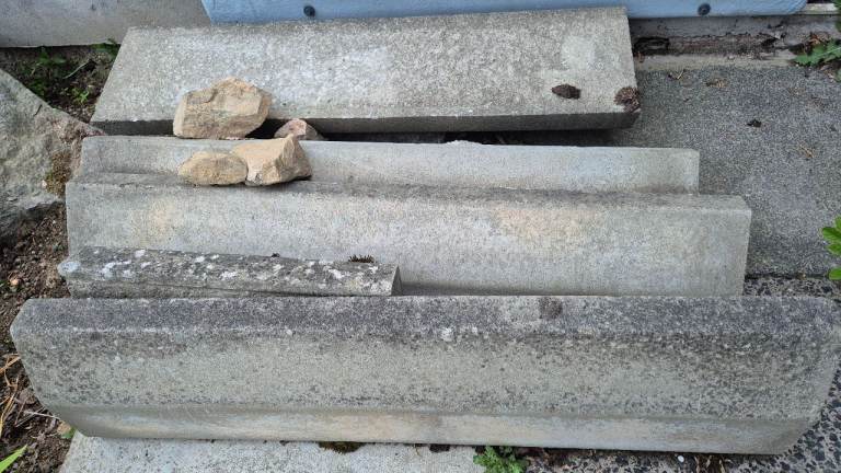 Concrete Coping Stones – Fair Condition