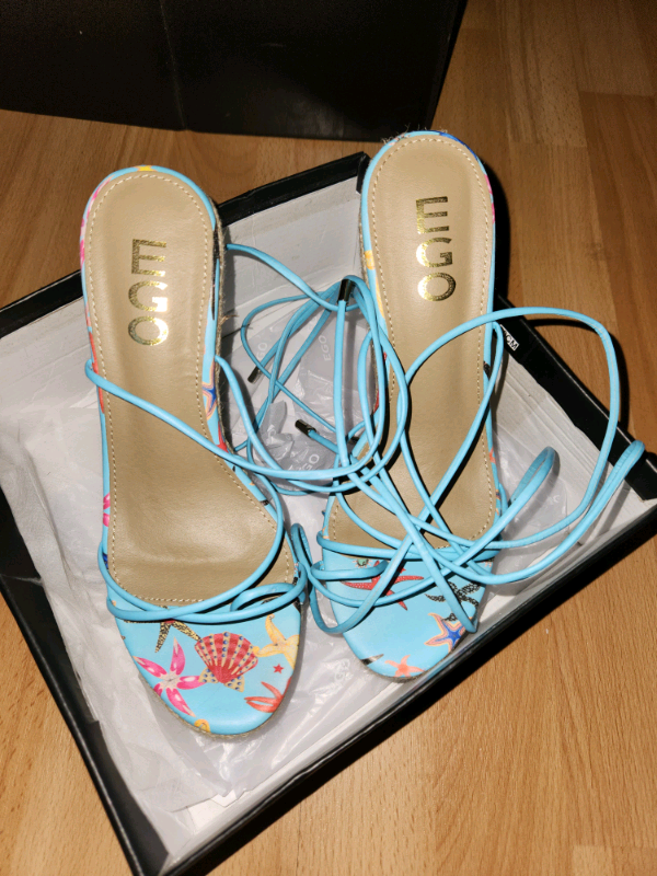 Ego Lady strappy sandals high heels shoes 