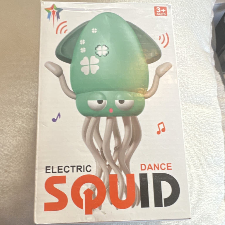 Electric Dancing Squid Dance Electronic Toy Induction Lights Music 3-4Y