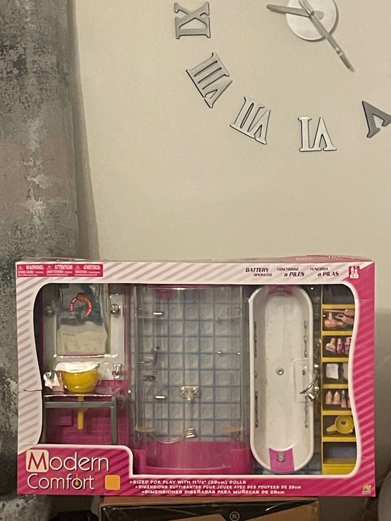 Dolls play house bathroom set