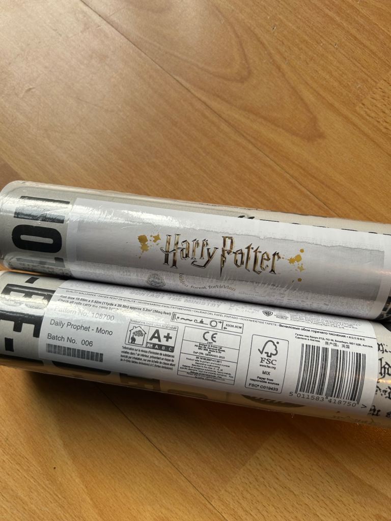 Harry Potter Wallpaper - DAILY PROPHET MONO PATTERN BATCH 006 x2