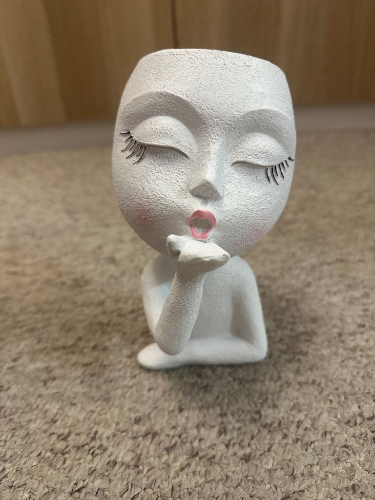 Face-shaped planter 