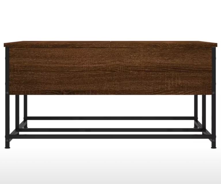 Coffee Table - Brown Oak - 80x80x40 cm - Engineered Wood