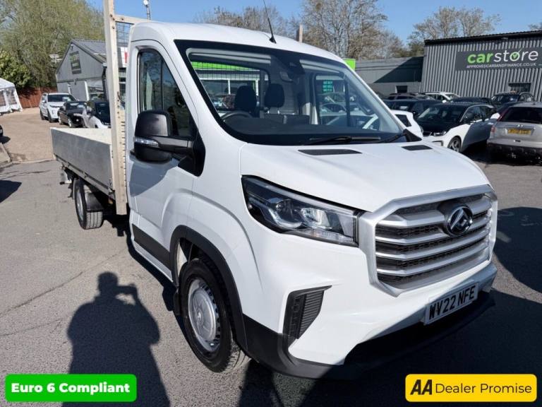 2022 Maxus Deliver 9 White Euro 6 Dropside, 22,600 miles, ULEZ compliant, 6-Speed manual, Air Co ...