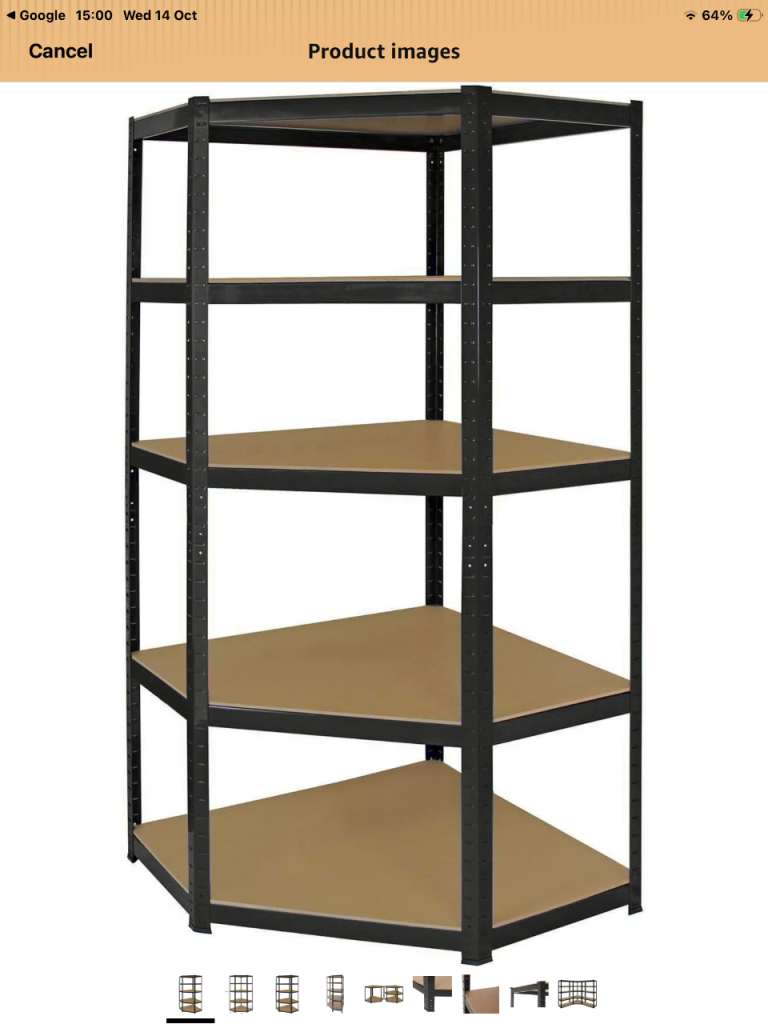 Halfords Boltless Corner Shelving Unit – Black,