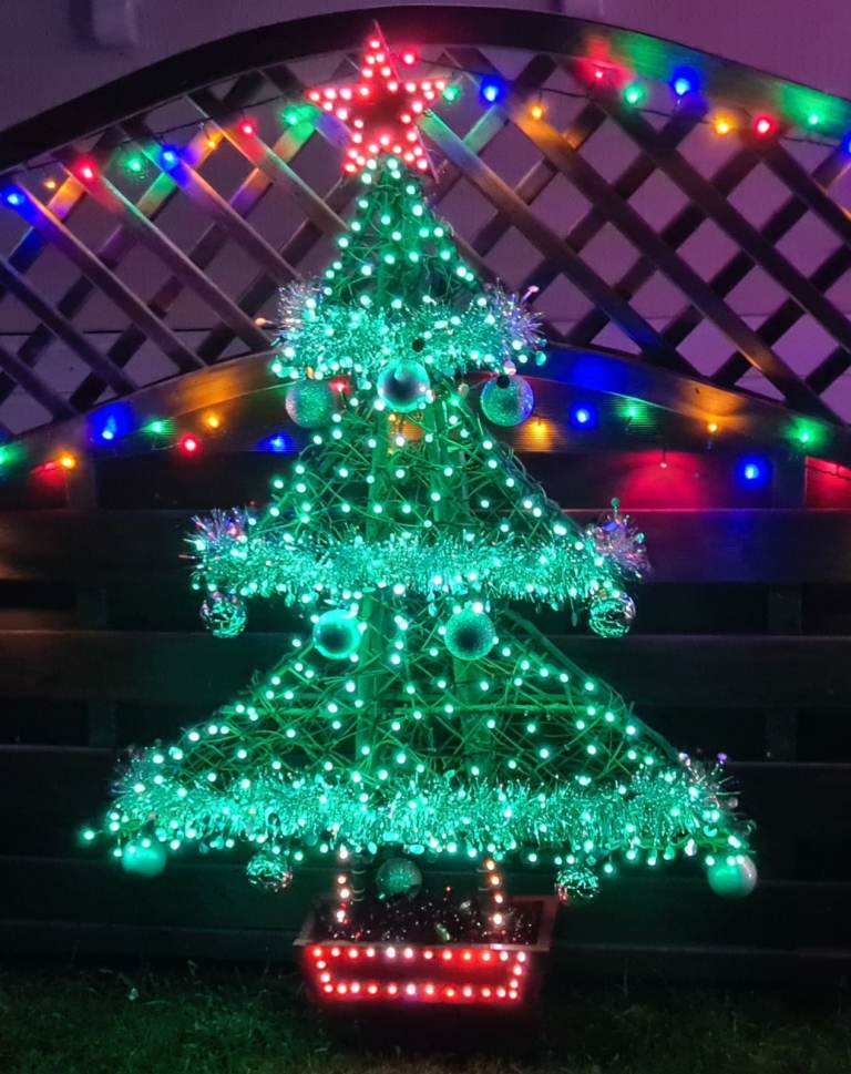 Custom Handmade 4ft LED Christmas Tree – Good Used Condition