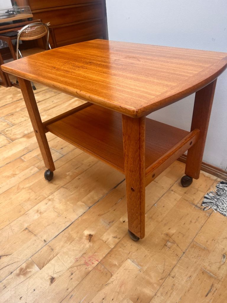 Vintage Teak Occasional Table with Shelf – Mid Century 1960s