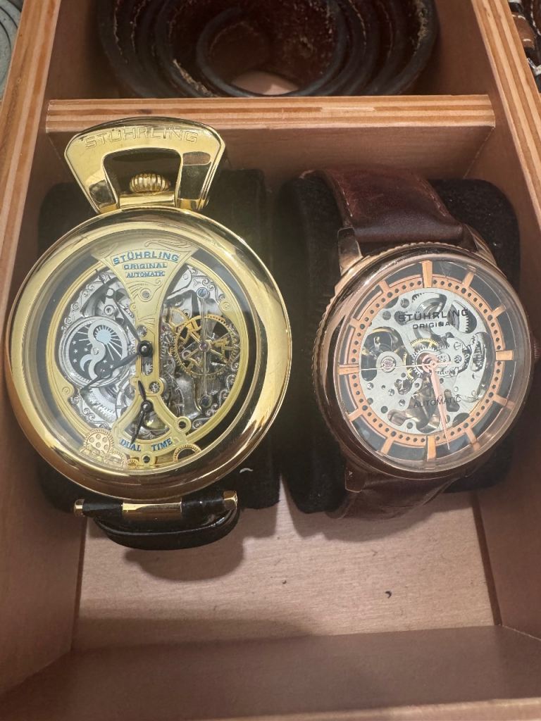 2x Stuhrling Original Skeleton Watches