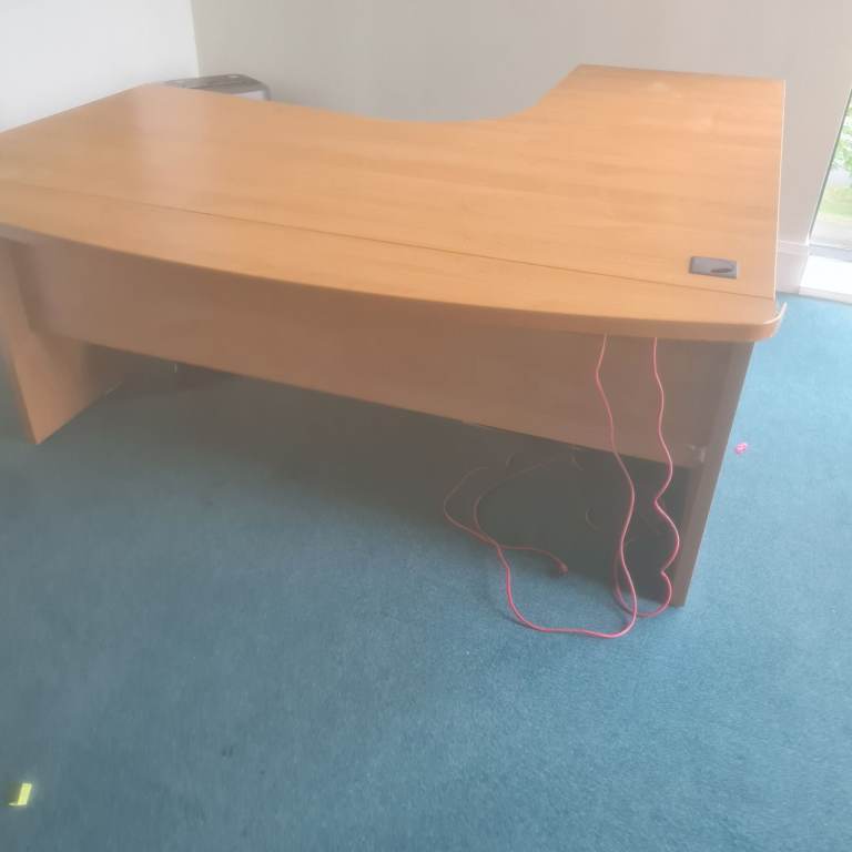 Managers corner office desk with matching 
